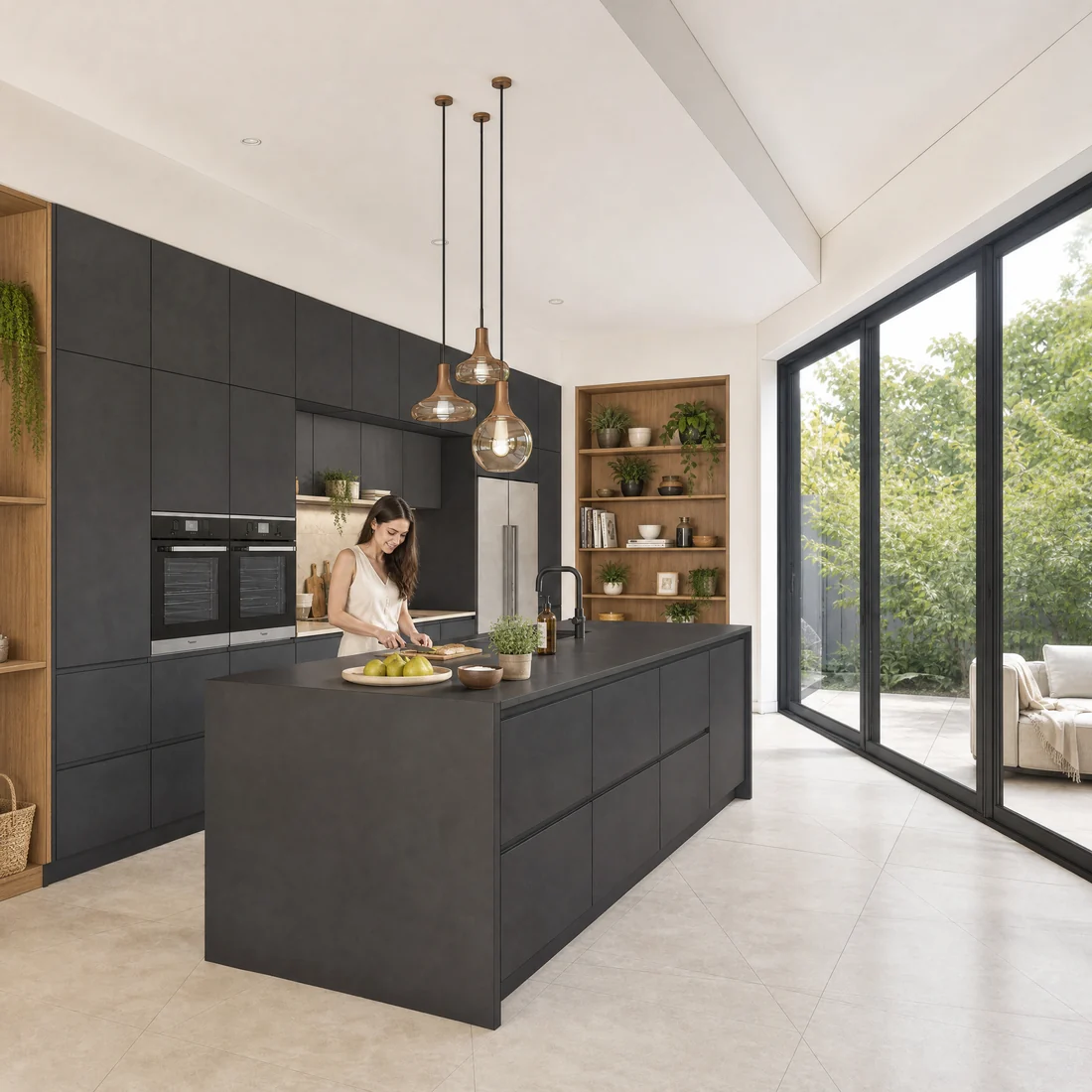 Dezelfde keuken na Sherpa: zacht daglicht, materiaal en styling