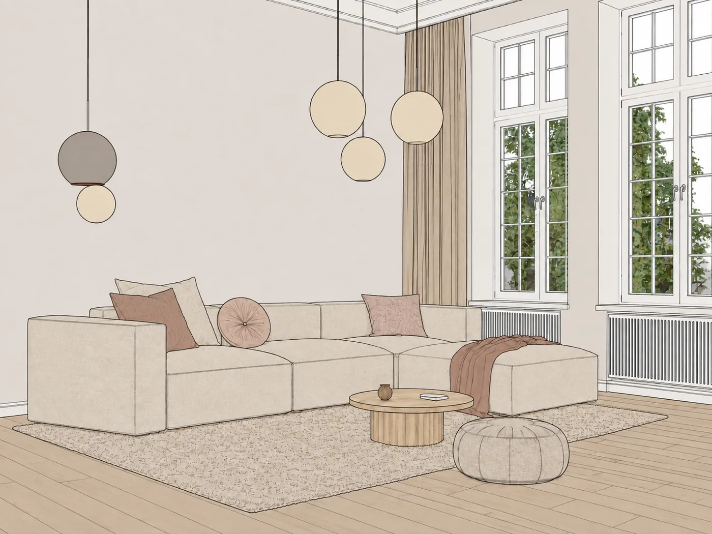 Werkrender vóór verwerking door Sherpa